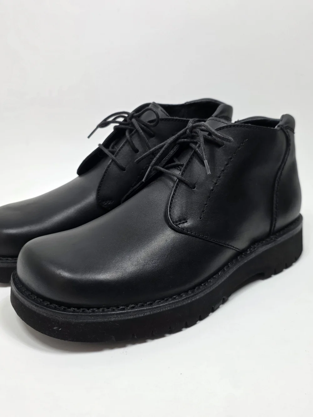 Rockport Tolan Lace-Up Men's Leather Lightweight Chukka Boots Black Size 8.5 W
